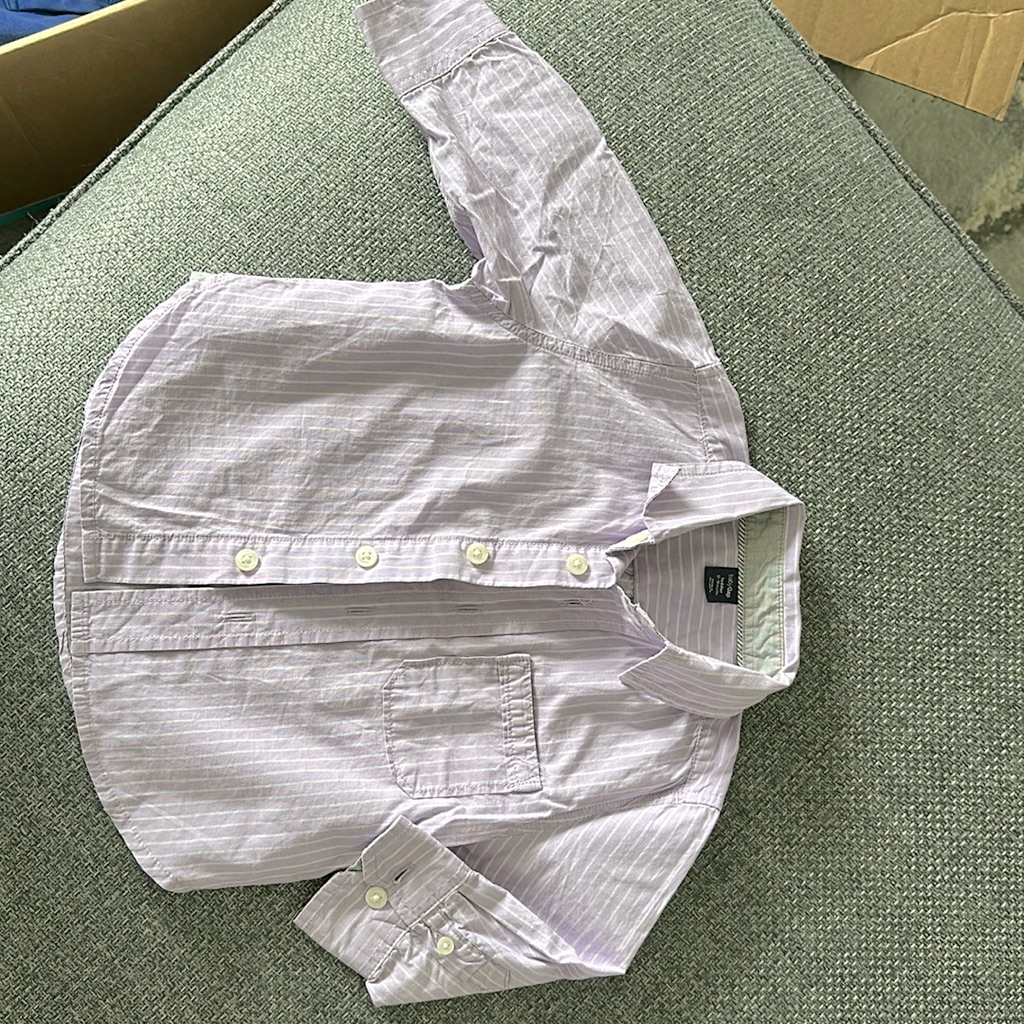 Baby Gap Dress Shirt, Size 12-18 Months, Purple Striped